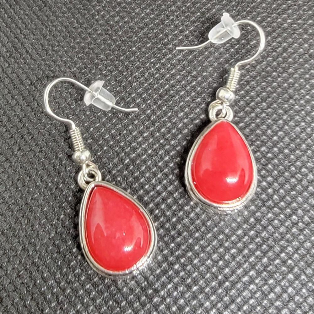 Synthetic Red Coral Gemstone Earrings 2/$15 3/$20 4/$25